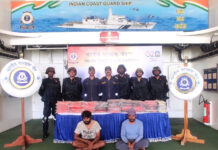 अरब सागर में पोरबंदर के पास 1200 करोड़ की हेरोइन बरामद, दो पाकिस्तानी गिरफ्तार