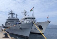 FIRST TRAINING SQUADRON OF INDIAN NAVY ARRIVED AT CAM RANH BAY, VIETNAM