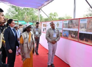 President Murmu ने किया चीता कमांड कंट्रोल सेंटर का भ्रमण, चीता प्रदर्शिनी भी देखी President Murmu
